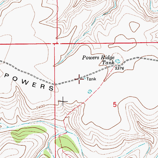Topographic Map of Acrey Water Storage Tank, NM