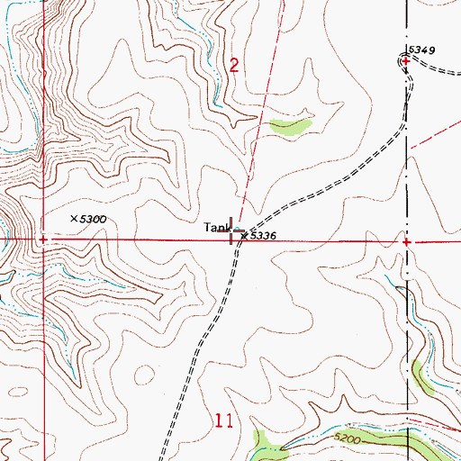Topographic Map of B-Storage Tank, NM