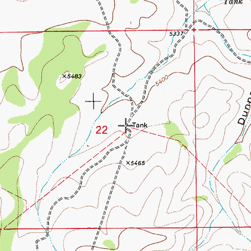 Topographic Map of Black Water Storage Tank, NM