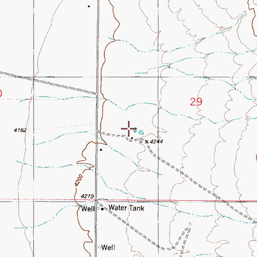 Topographic Map of Taylor Tanks, NM