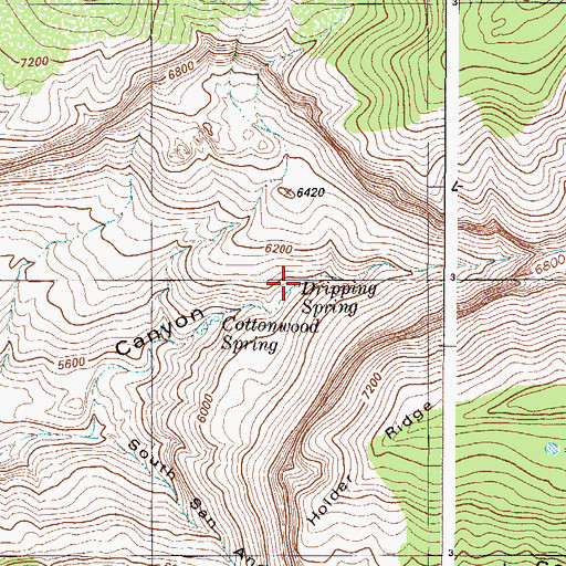 Topographic Map of Dripping Spring, NM