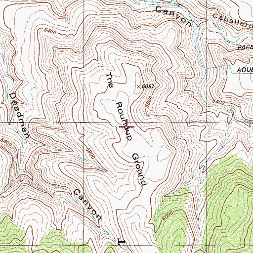 Topographic Map of The Roundup Ground, NM