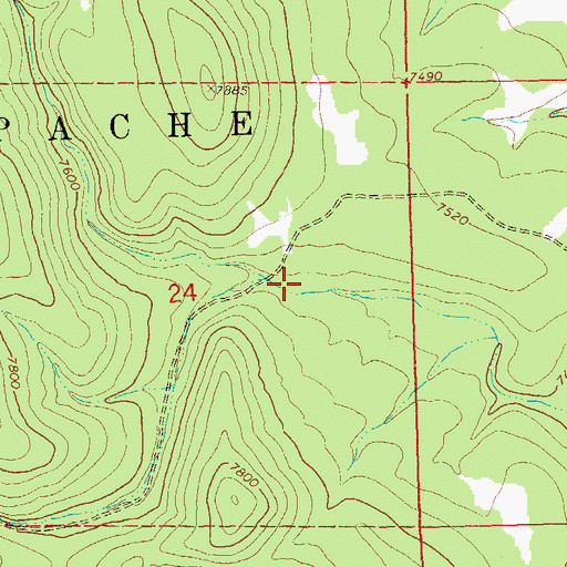 Topographic Map of Negrito Tank, NM
