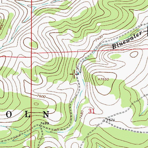 Topographic Map of Cecil Smith Water, NM