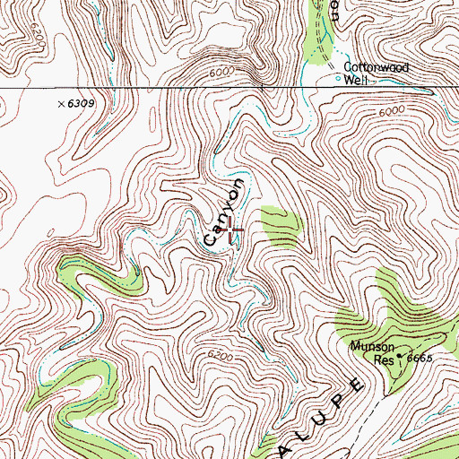 Topographic Map of Aqua Dulce Seep, NM