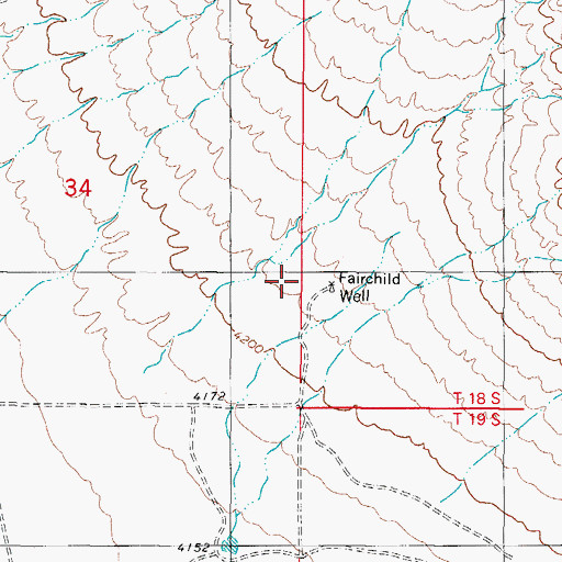 Topographic Map of Fairchild Well, NM