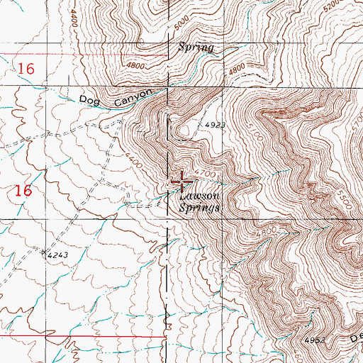 Topographic Map of Lawson Spring, NM