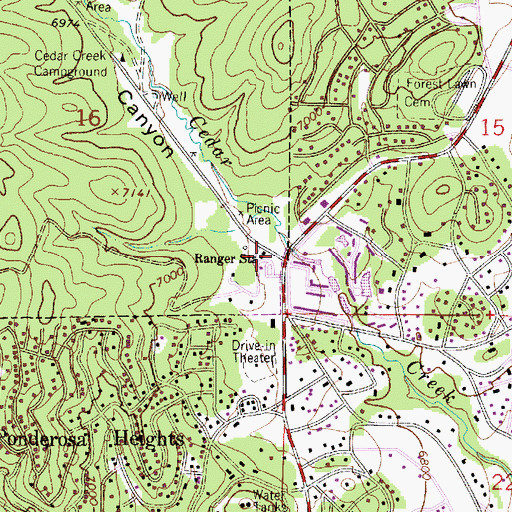Topographic Map of Smokey Bear Ranger Station, NM