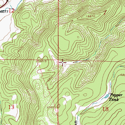 Topographic Map of Fox Tank, NM