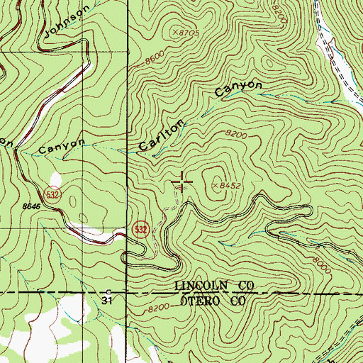 Topographic Map of Oak Grove Campground, NM