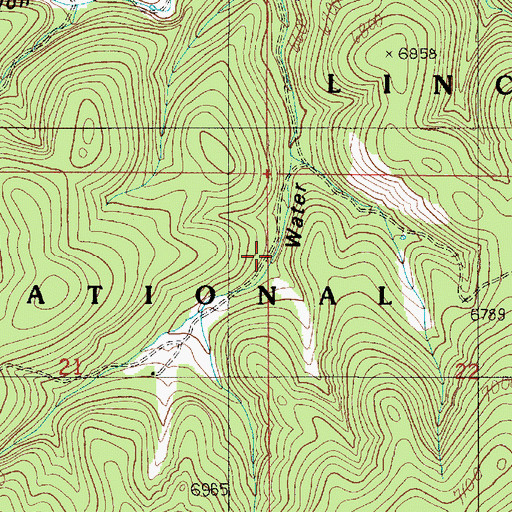Topographic Map of Water Hole Tank, NM