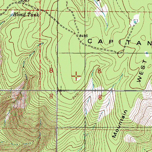 Topographic Map of West Mountain Trick Tank, NM