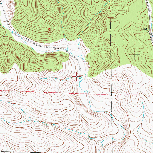 Topographic Map of Creek Tank, NM