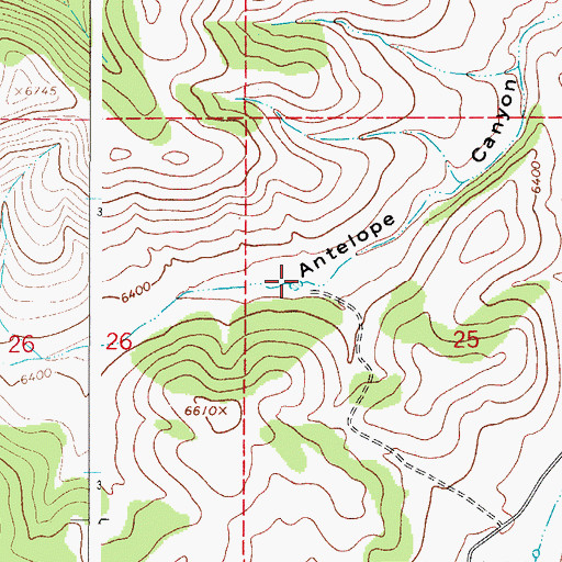 Topographic Map of Antelope Tank, NM