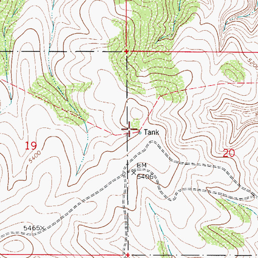 Topographic Map of Line Water Storage Tank, NM