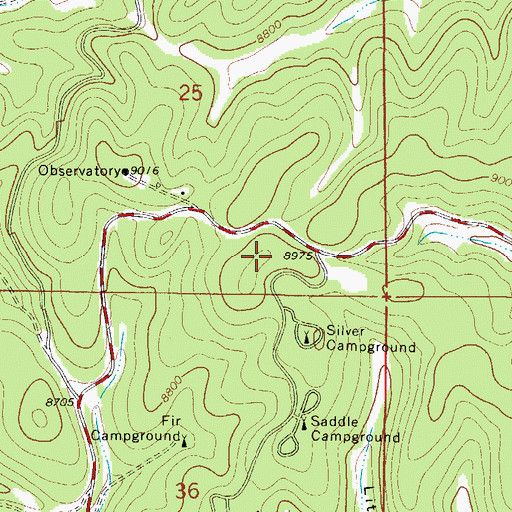 Topographic Map of Silver Snowplay Area, NM