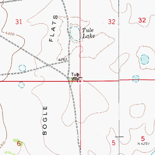 Topographic Map of Tule Well, NM