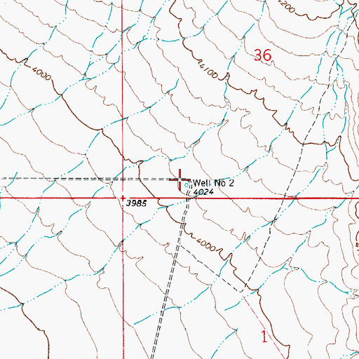 Topographic Map of Well Number Two, NM