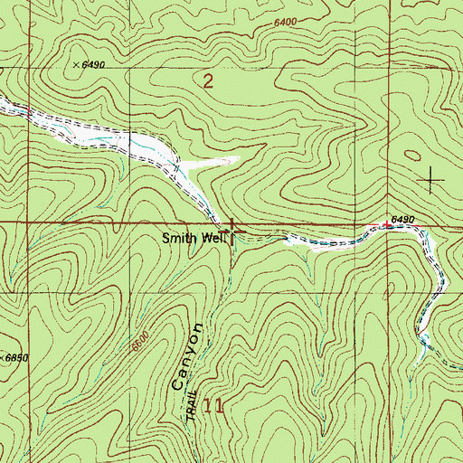 Topographic Map of Trail Canyon, NM