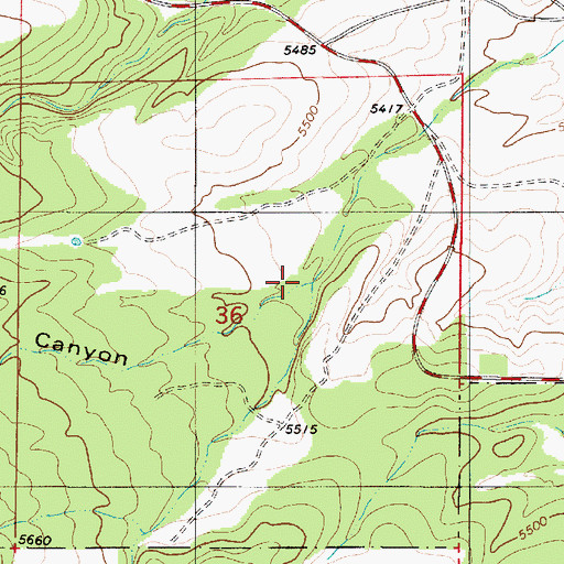 Topographic Map of Red Lick Canyon, NM
