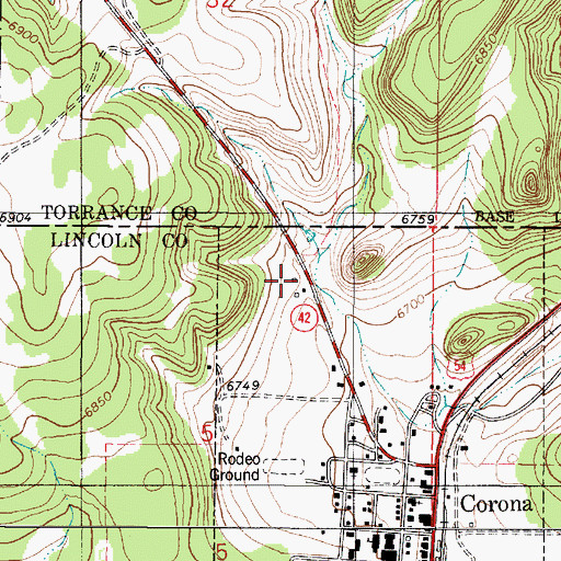 Topographic Map of Bagley Ranch, NM