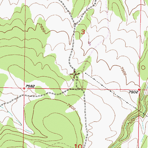 Topographic Map of Hines Ranch, NM