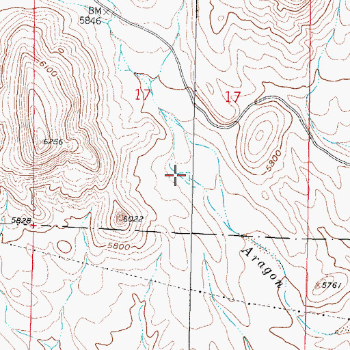 Topographic Map of Monticello Number Two Tank, NM