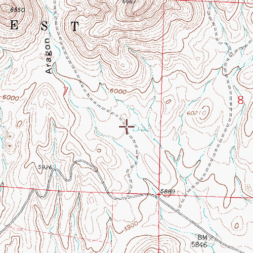 Topographic Map of Monticello Number One Tank, NM