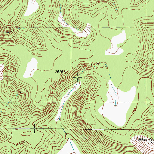 Topographic Map of Caja Well, NM