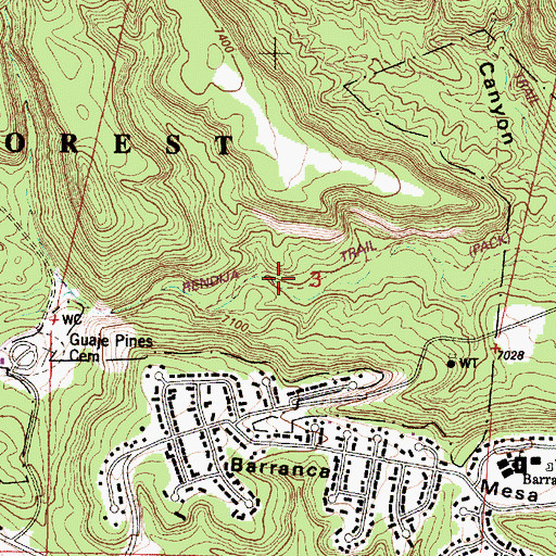 Topographic Map of Rendija Trail, NM