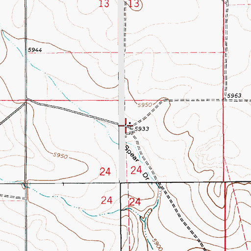 Topographic Map of Burkes, NM