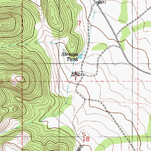 Topographic Map of Stroope Well, NM