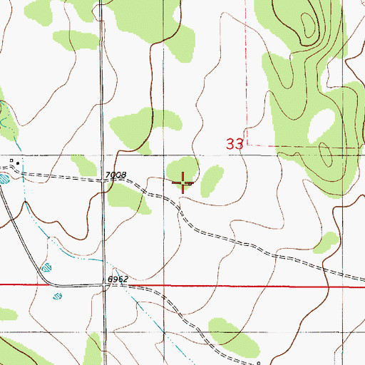 Topographic Map of Herring Ranch, NM