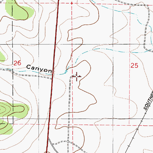 Topographic Map of Granans Ranch, NM