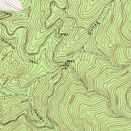 Topographic Map of Big Tesuque Campground, NM