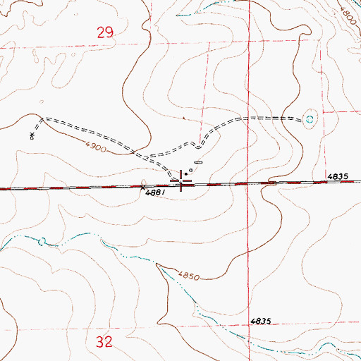 Topographic Map of Walker, NM