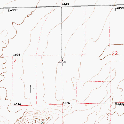Topographic Map of Bates Windmill, NM