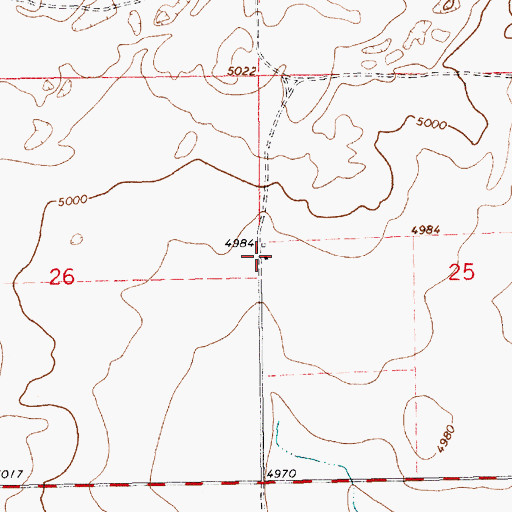 Topographic Map of McCarley, NM