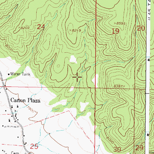 Topographic Map of Arroyo Plaza Tank, NM