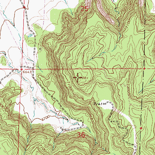 Topographic Map of Jaramillo Mesa, NM