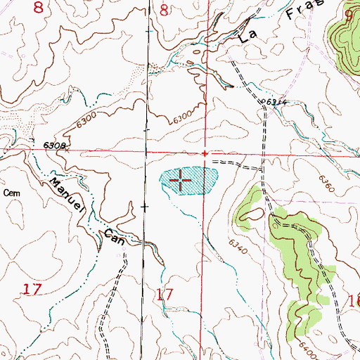 Topographic Map of Lopez Lake, NM