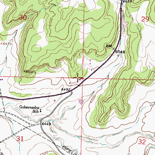 Topographic Map of Jicarilla Ranger Station, NM