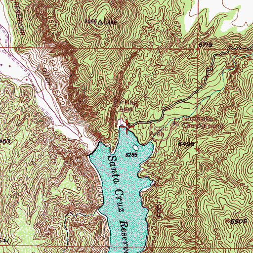 Topographic Map of BLM Recreation Site, NM