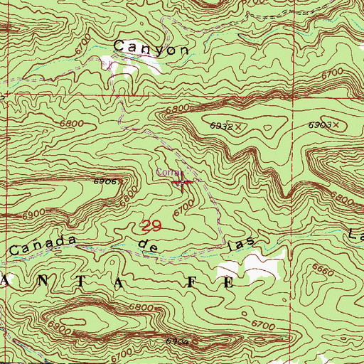 Topographic Map of Guaye Trick Tank, NM