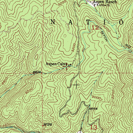 Topographic Map of Aspen Forrest Service Station, NM