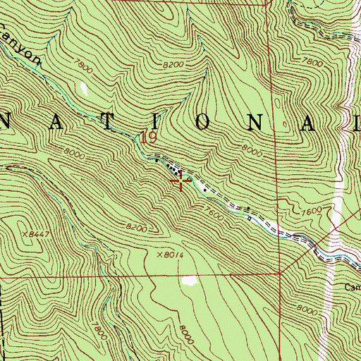 Topographic Map of Hidden Valley Ranch, NM