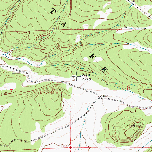 Topographic Map of Ortiz Well, NM