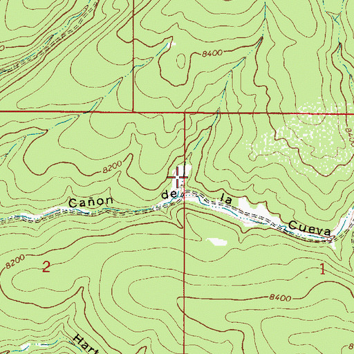 Topographic Map of La Cueve Number One Spring, NM