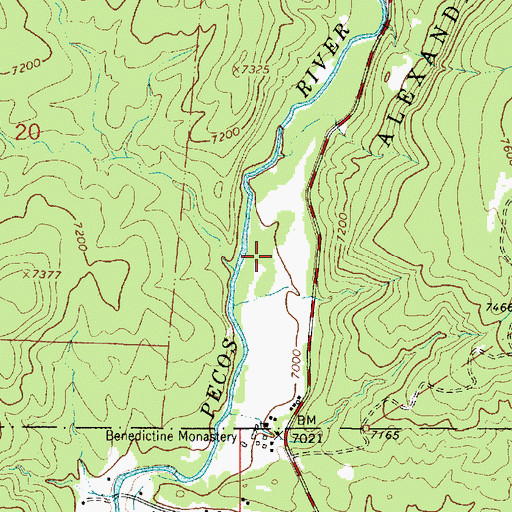 Topographic Map of Monastery Lake, NM