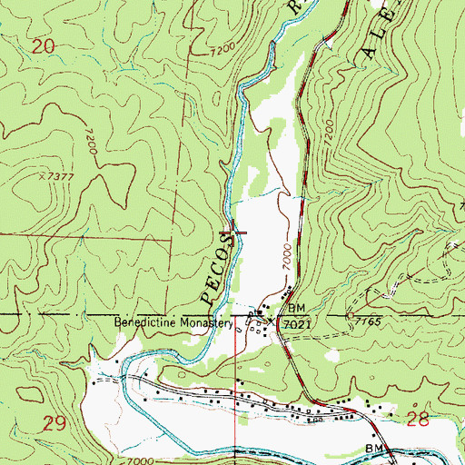 Topographic Map of Monastery Lake Recreation Site, NM